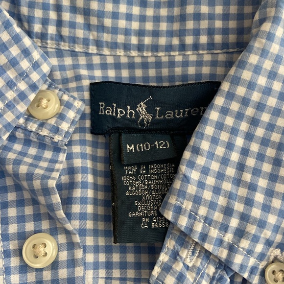 Ralph Lauren blue check button up - Picture 3 of 3